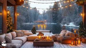 November Jazz In Lakeside  Warm Christmas Jazz Music  Relaxing Jazz Music in Coz