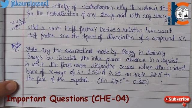 Must Watch - CHE-04 Most Important Questions | Physical Chemistry | Term End Examinations| BSC IGNO смотреть онлайн