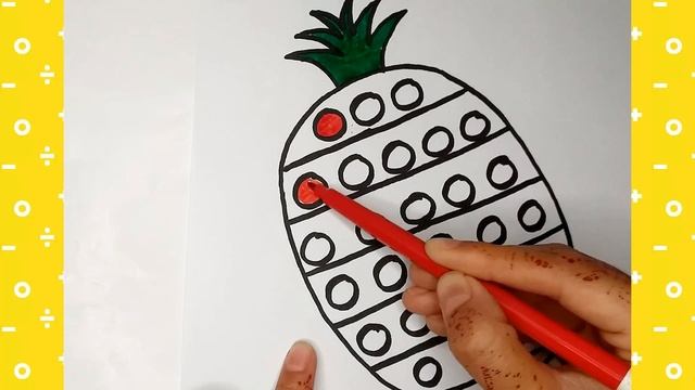 Pop it Pineapple |Learn How To Draw Pineapple |Step By Step | #howtodraw #drawingforkids смотреть онлайн