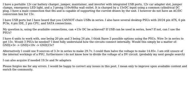 15v from 20pin and/or 24pin ATX Power Supply. Connecting PSU circuits in series смотреть онлайн