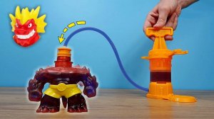 Накачал разными наполнителями героя Гуджитсу! Goo Jit Zu Hero creator!😱