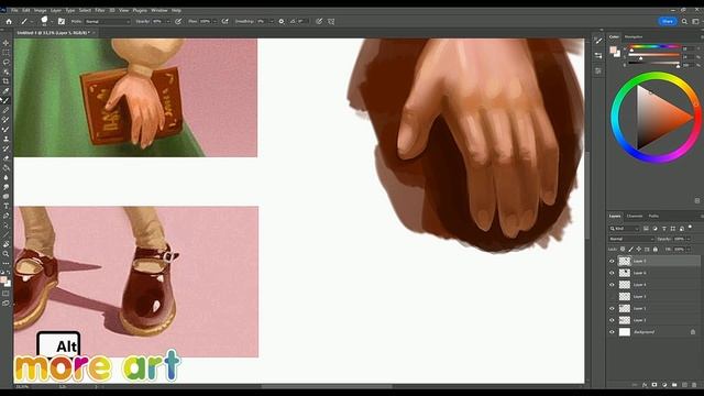 Как рисовать кисти и ступни ног человека? / Курс «Рисование в Photoshop для начинающих» от more- смотреть онлайн
