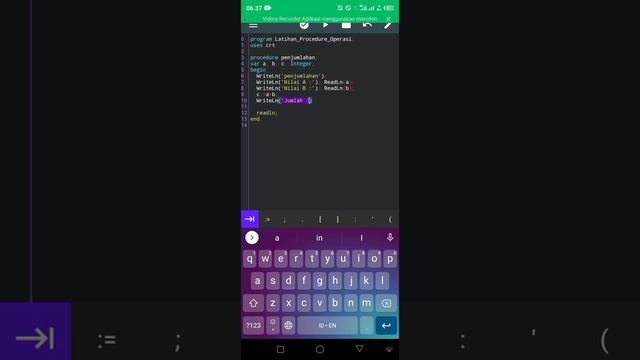 Contoh Program Pascal Procedure Operasi Matematika смотреть онлайн