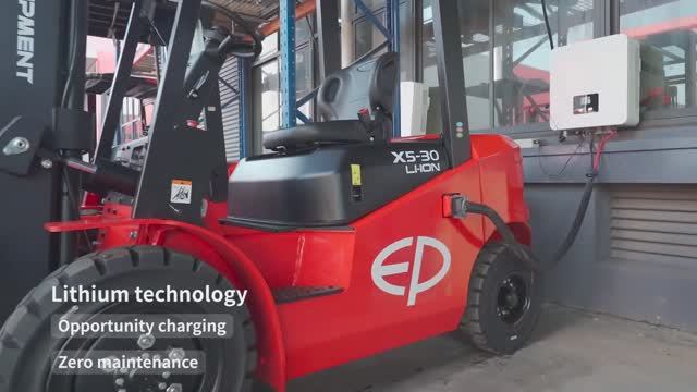 Новая серия вилочных электропогрузчиков EP X5 грузоподъемностью 3000-3800 кг смотреть онлайн