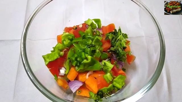 Healthy Vegetable Salad | Veg Salad | Weight Loss Recipe | వెజ్ సలాడ్- by Maha's Kitchen смотреть онлайн