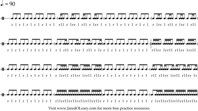 Inverted triplet diddle (four counts) | 40-200 bpm sheet music смотреть онлайн