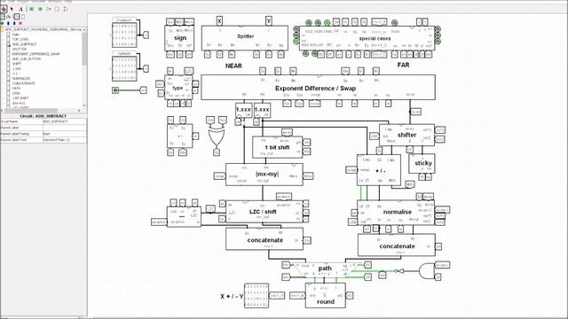 Floating Point Adder Subtractor in Logisim смотреть онлайн