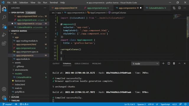 ANGULAR + VISUAL CODE ( REMONTAMOS UM GRAFICO DO ZERO SOMENTE COM HTML, CSS E TYPESCRIPT ) смотреть онлайн