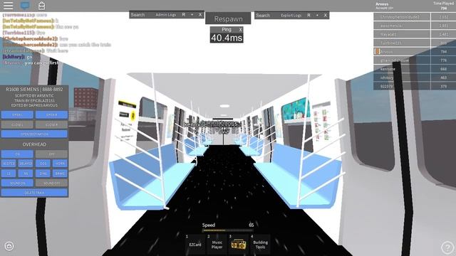 ROBLOX: Subway Testing Remasted - Driving a R160B Siemens Q with lag смотреть онлайн