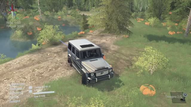 Mercedes-Benz G65 AMG W463 Vs Toyota Land Cruiser Tlc100 V8 гелик помог крузаку Spintires MudRunner,