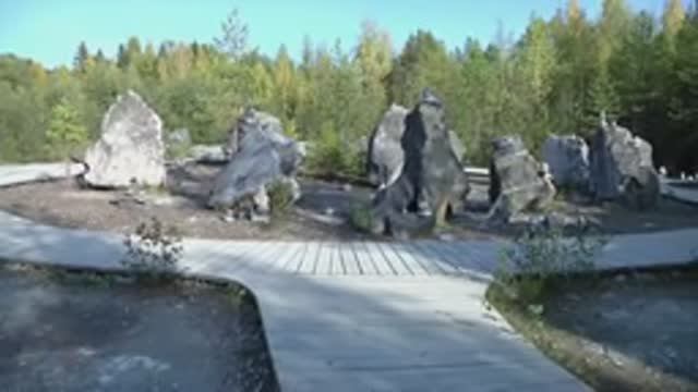 Карелия , парк Рускеала "Мраморный каньон" часть 3 смотреть онлайн