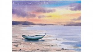 ВИДЕОУРОК акварельной живописи "Закат на море"