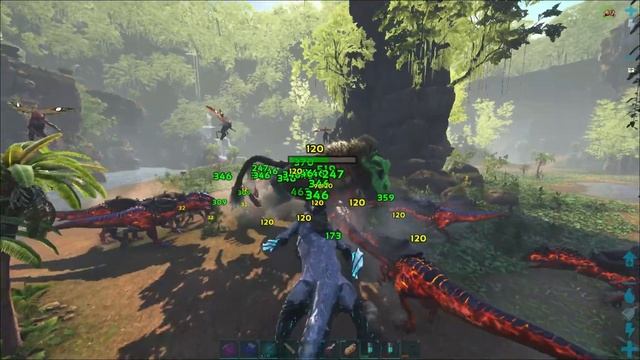 X-Allosaurus Pack Smack Around The Gamma Dinopithecus King | ARK: Lost Island #26 смотреть онлайн