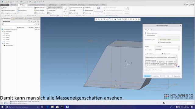 Creo Parametric 5 | Masseneigenschaften anzeigen lassen смотреть онлайн