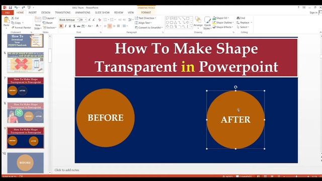 Make Shape Transparent In PowerPoint By Easy Excel Gyan