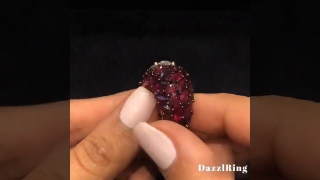 12.86ct Marquise & Oval Cut Invisible Setting Cocktail Ring смотреть онлайн