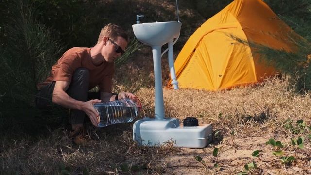 Stay Hygienic on-the-go with the Alpcour Portable Sink - Perfect for Camping and Travel! смотреть онлайн