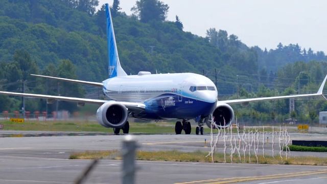 Boeing Company 737 MAX 10 Testbed Takeoff, Landing, And Taxi At Boeing Field