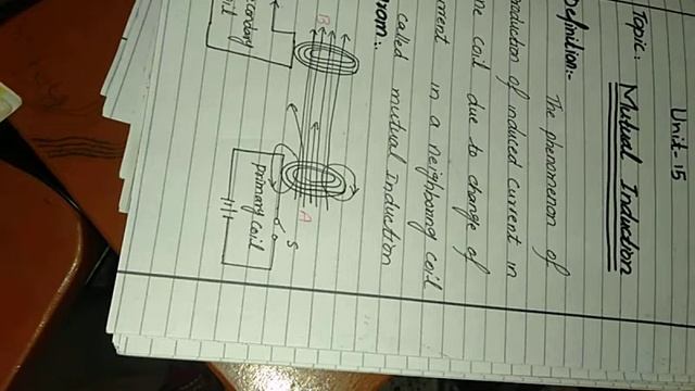Class 10 Physics Unit 15 Topic Mutual Induction Ans Transformer