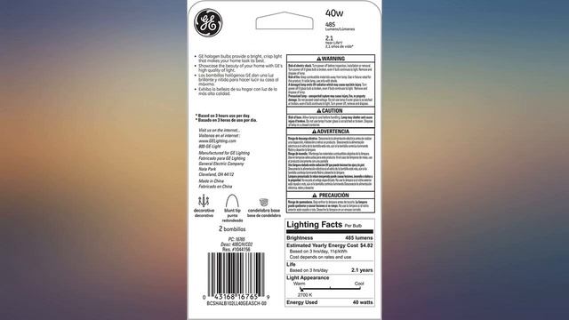 GE Halogen Decorative Light Bulbs, 40 Watt, Candelabra Base (10 Pack) review смотреть онлайн