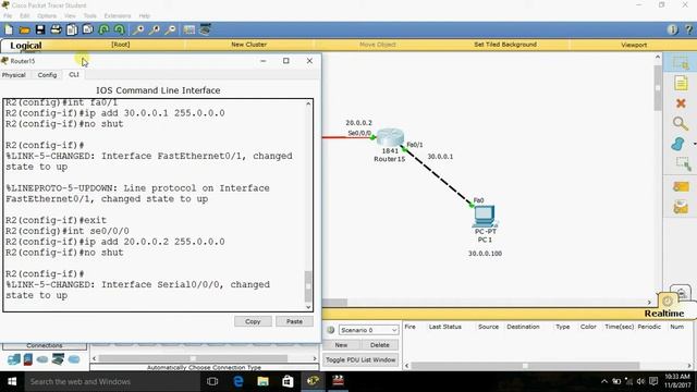 static routing configuration using serial interface in cisco packet tracer смотреть онлайн