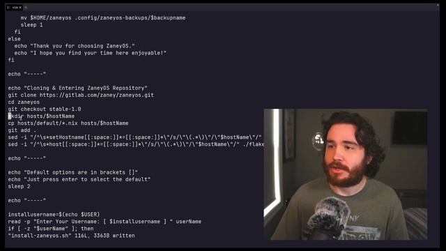 Into The ZaneyOS Install Script For NixOS