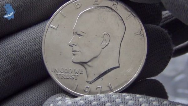 1 доллар 1971 года 'S' СЕРЕБРО. доллар Эйзенхауэра. США . #614