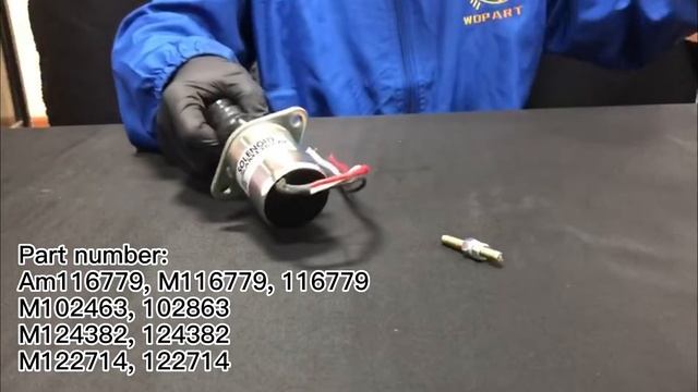 AM116779 Fuel Shut-off Solenoid With 3-Wire Connector for John Deere F1145 Mower смотреть онлайн