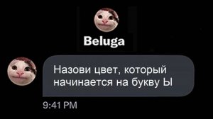 "Назови цвет, который начинается на букву Ы"