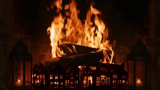 Камин,уютная зимняя атмосфера, джаз, нежная мелодия для сна и отдыка, романтическая обстановка смотреть онлайн