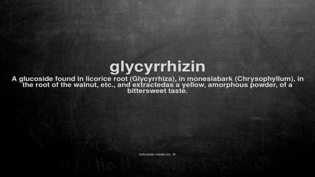 What does glycyrrhizin mean смотреть онлайн