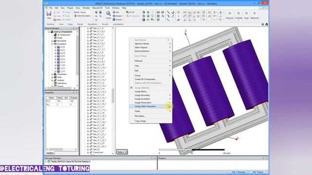 How to set an external circuit for a transformer in ansys maxwell смотреть онлайн