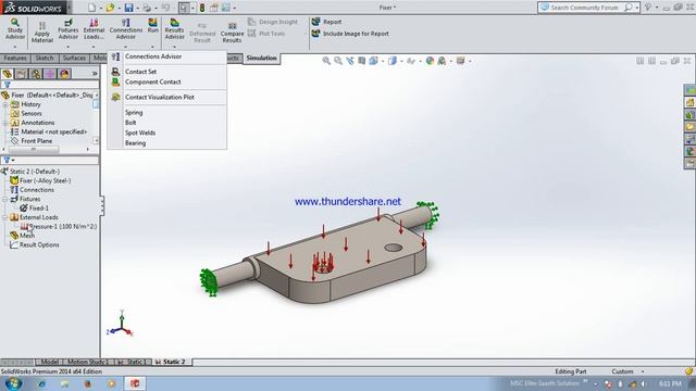 Solidworks Finite Element Analysis Tutorial Static Analysis смотреть онлайн