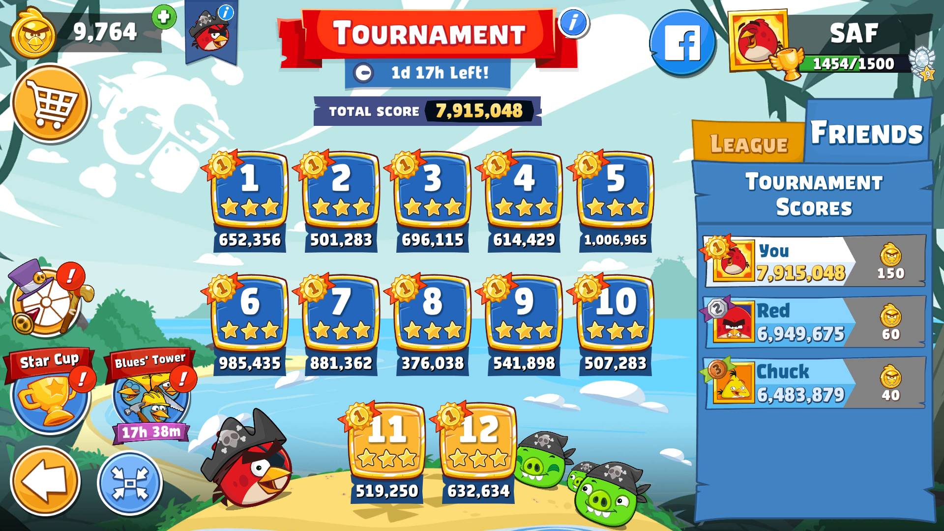 Angry Birds Friends. Tournament (23.11.2024). All levels 3 stars. Прохождение от SAFa. смотреть онлайн