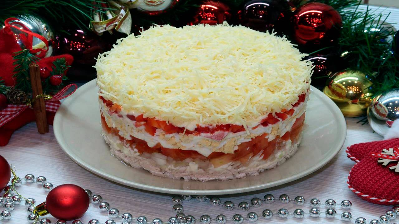 Наивкуснейший Салат Фаворит с Курицей и Сыром на Праздничный Стол смотреть онлайн