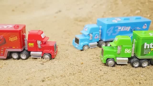 Mc Queen Container Rescue Mini Truck Stud Deep Into Hole | Diy Mini Tractor To Making Road