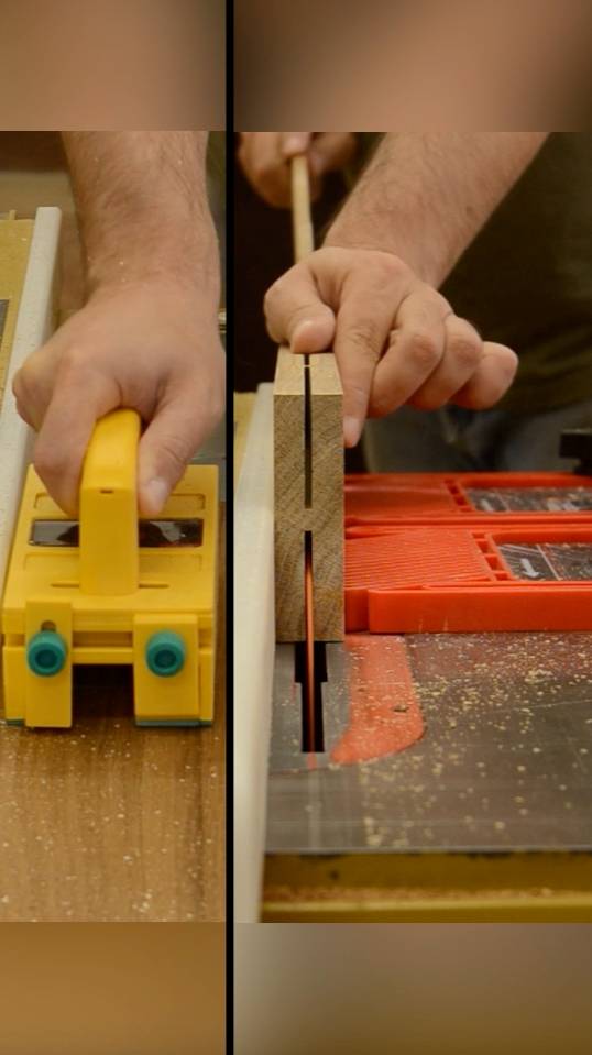 Чем и как фиксировать заготовку при пилении | Прижимной толкатель SPH-001 и прижимы-гребёнки SPH-002 смотреть онлайн