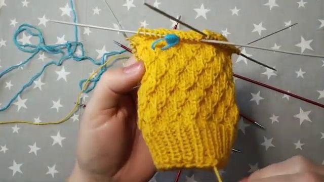 Узор с изюминкой для кругового вязания. смотреть онлайн