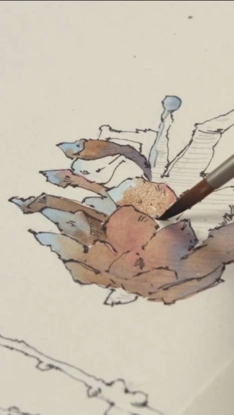 Рисуем реалистичные цветные шишки с Леной Крыминой в студии Энтеркласс в прямом эфире. смотреть онлайн