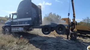 №34 International 9400 Пескоструй и покраска рамы