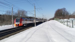 ЭС2Г - 141 проследует по перегону Подсолнечная -Клин.