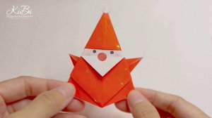 Дед мороз Оригами из бумаги | Новогодние украшения из бумаги для детей своими руками | DIY