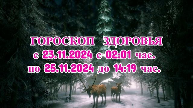 "ГОРОСКОП ЗДОРОВЬЯ с 23 по 25 НОЯБРЯ 2024 года!" смотреть онлайн