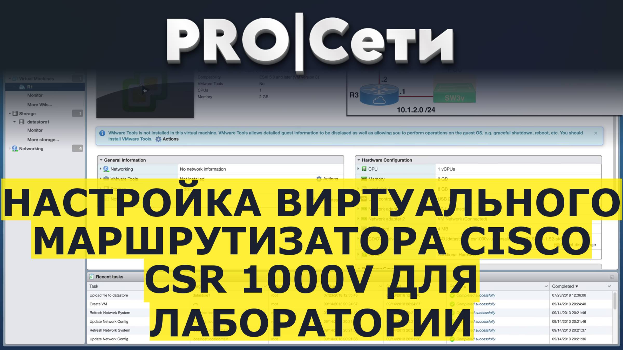 Настройка виртуального маршрутизатора Cisco CSR 1000V для лаборатории смотреть онлайн