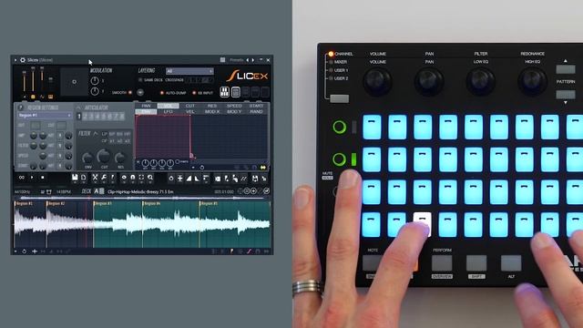 Introducing Akai Fire: Slicing Loops with Fire смотреть онлайн