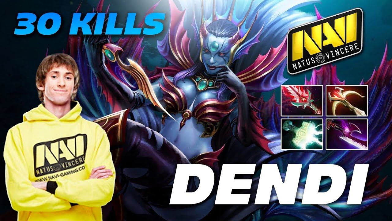 Dendi Queen Of Pain 30 FRAGS - Dota 2 Pro MMR Gameplay смотреть онлайн