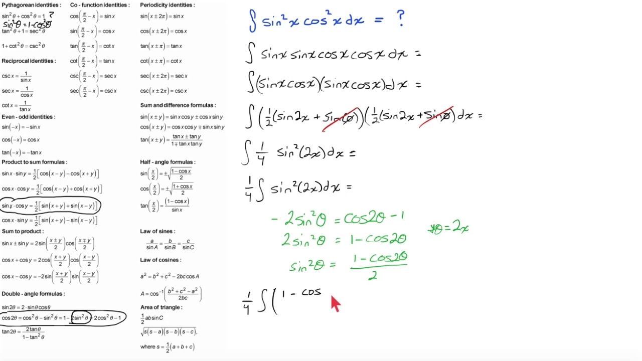 Calculus II: Integral of sin^2x*cos^2x dx смотреть онлайн