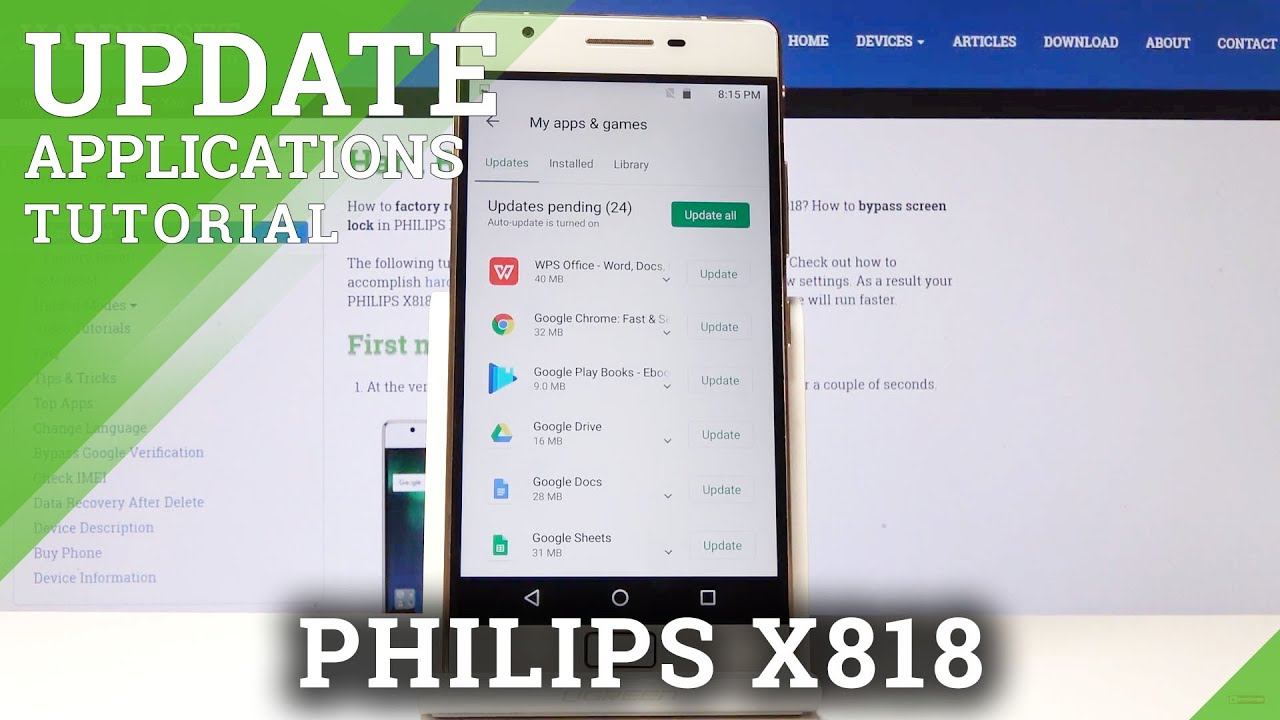How to Download App Updates on Philips X818 - Software Update смотреть онлайн