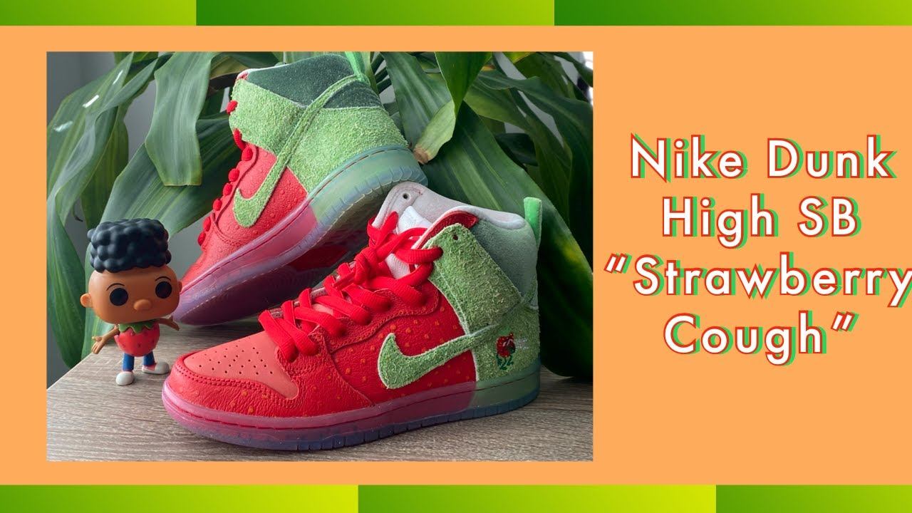 Nike Dunk High SB "STRAWBERRY COUGH" смотреть онлайн
