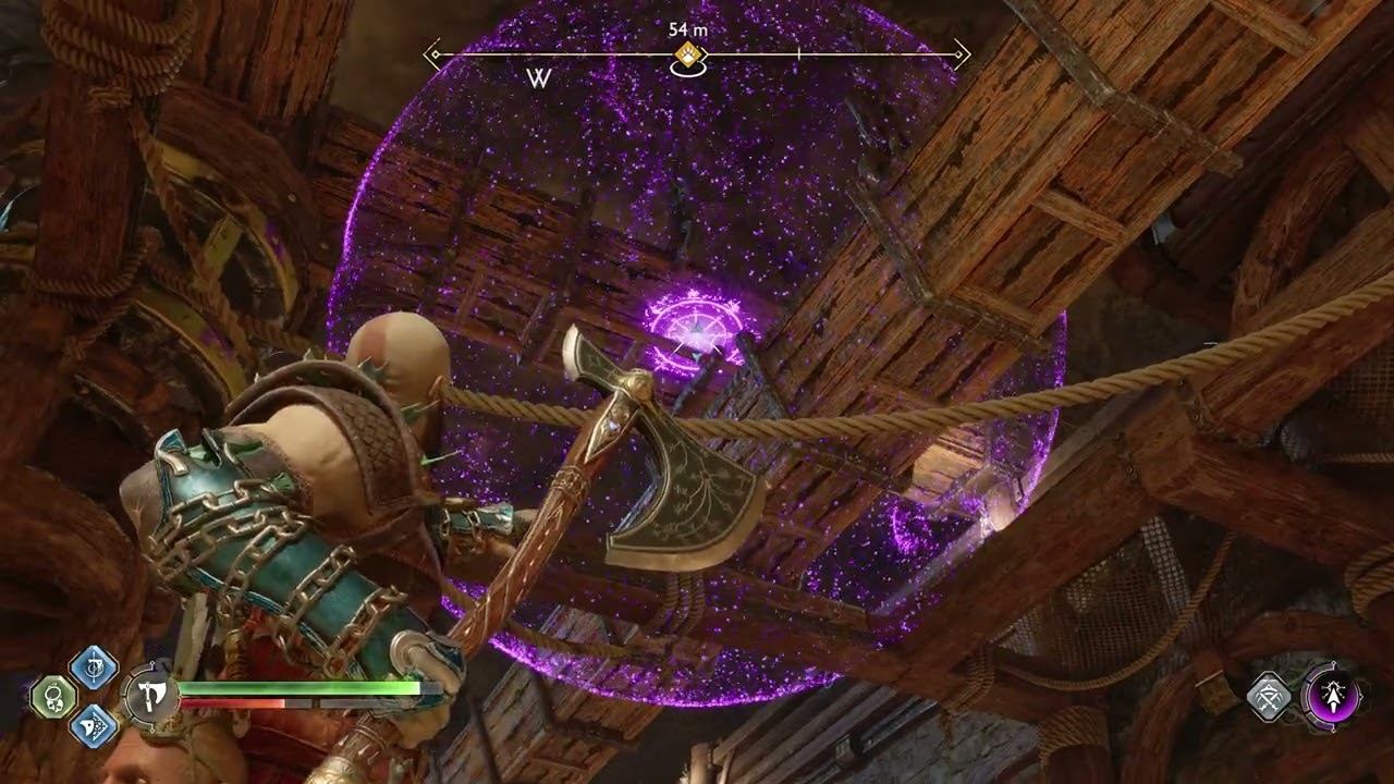God of War Ragnarok Myrkr Tunnels Walkthrough How to Move Second Wheel Open Gate смотреть онлайн